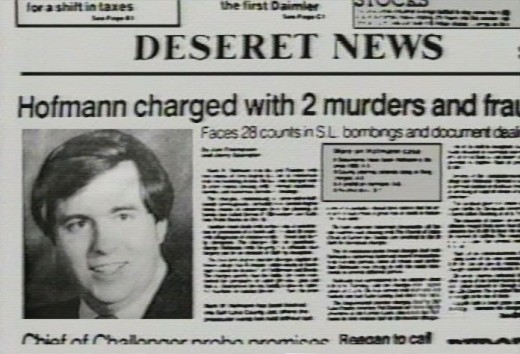 Deseretnews publica los hechos acontecidos sobre las explosiones donde el acusado es Mark Hoffmann.